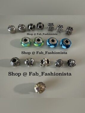 Pandora Sterling silver Murano charms